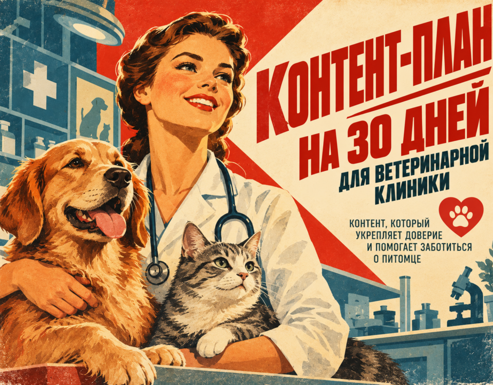 Контент-план на 30 дней для ветеринарной клиники