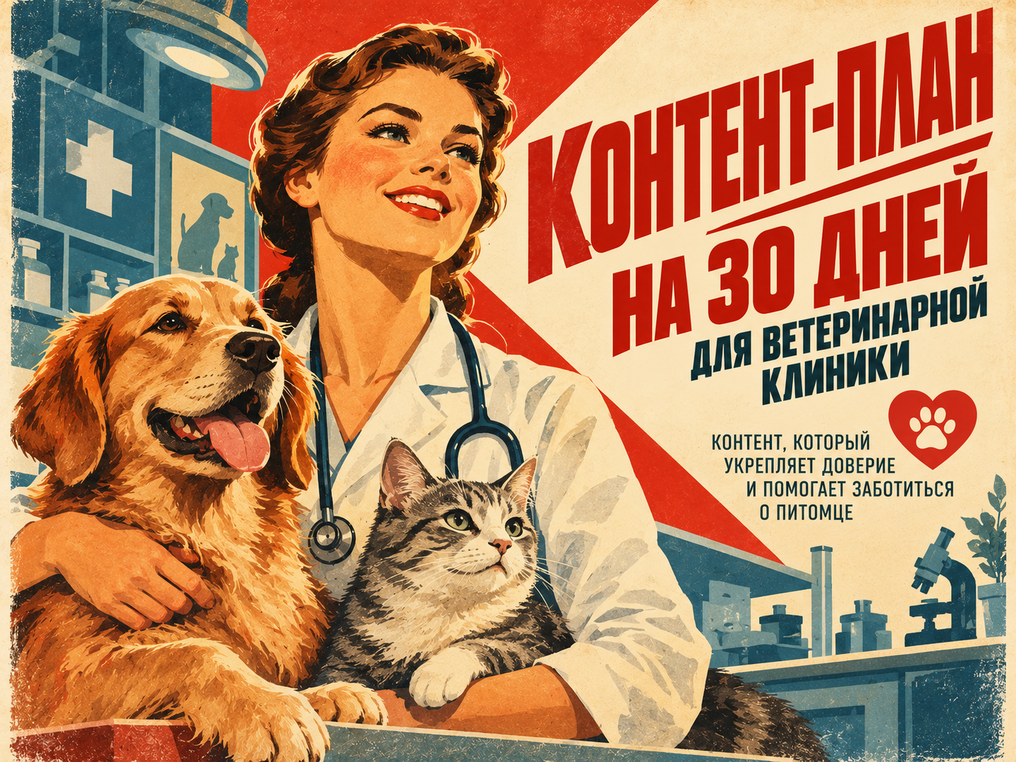 Контент-план на 30 дней для ветеринарной клиники