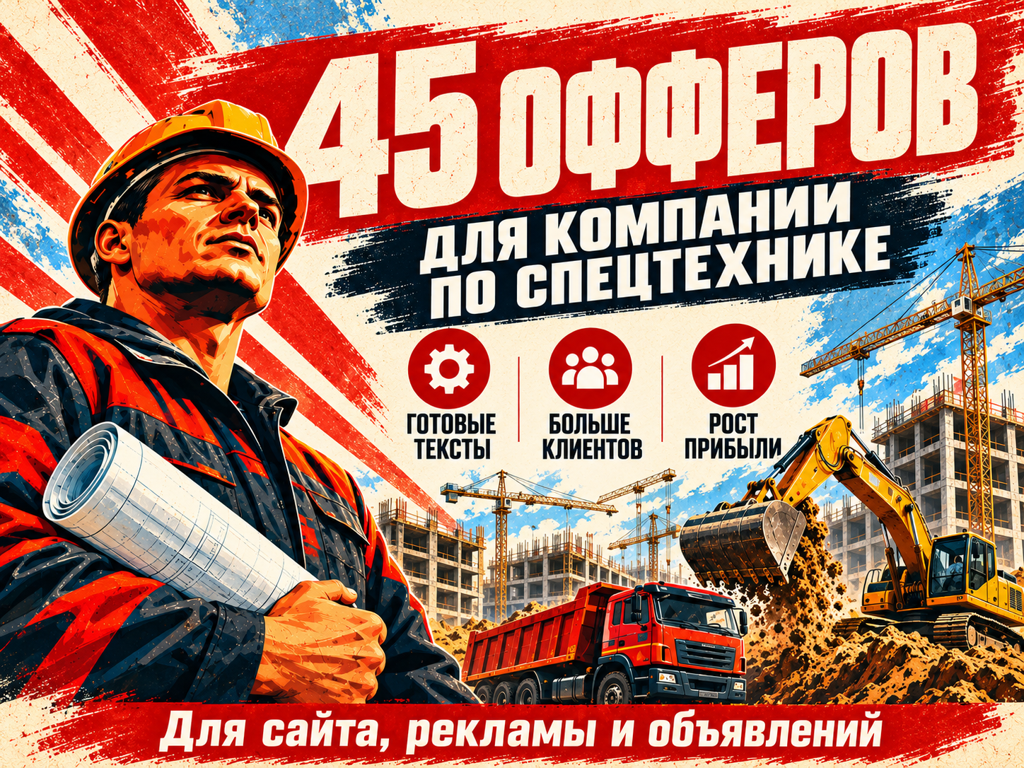 45 офферов для компании по спецтехнике